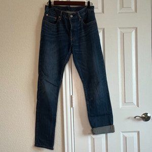 Levi's Women's 501 Classic Straight Dark Blue Wash Jeans W26 X L32